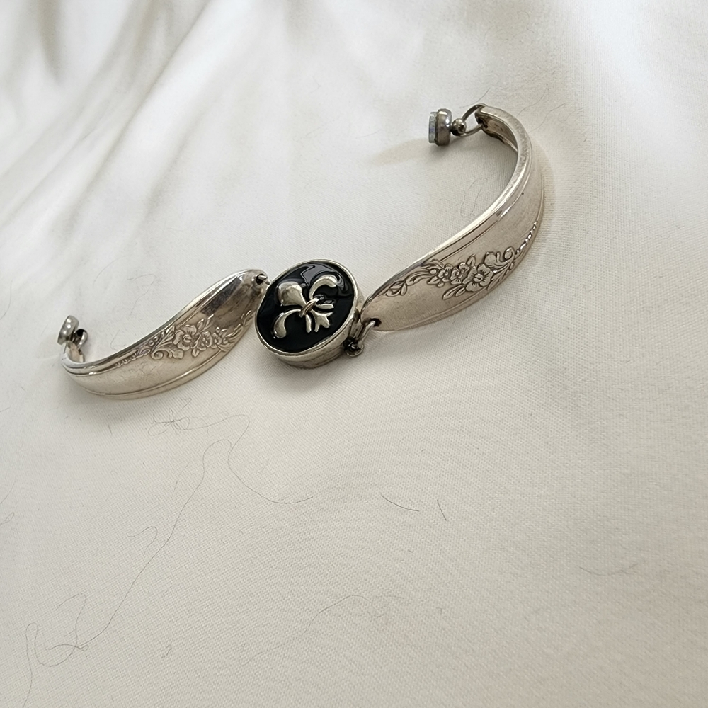 Silver Antique Silverware Spoon Bracelet - image 1